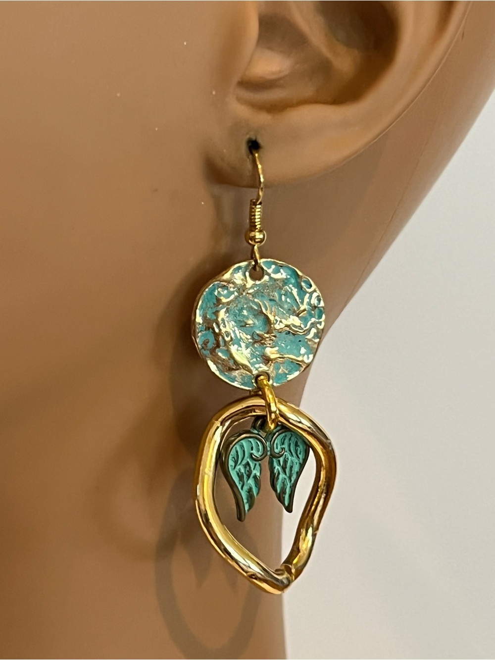 Gold & Patina Earrings